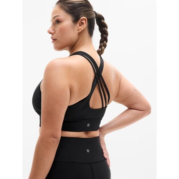 Athleta S Train Free High Neck Sports Bra Cup D-DD Small  Black - Picture 5 of 8